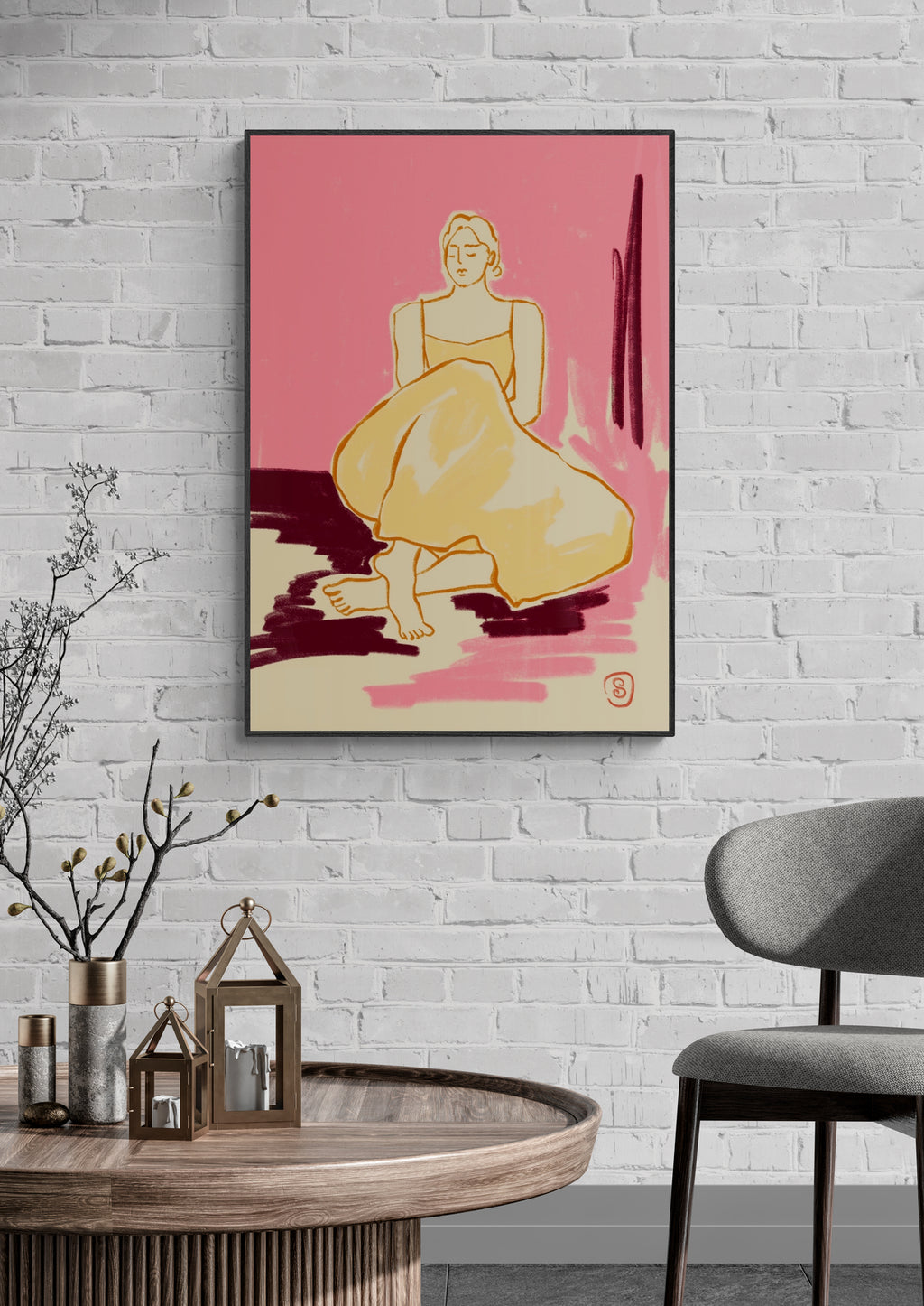 Woman In A Flowing Dress