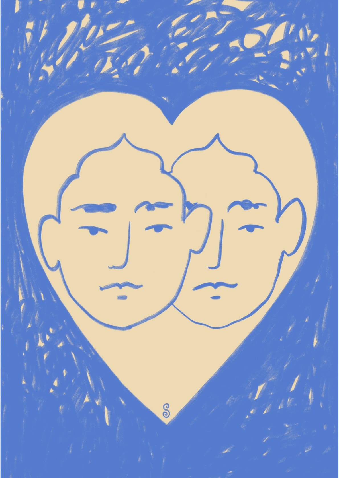 Two Abstract Faces