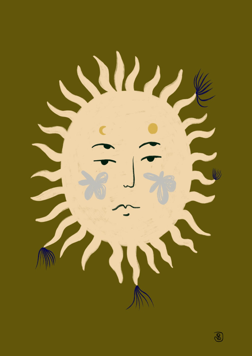 Sun's Serene Face