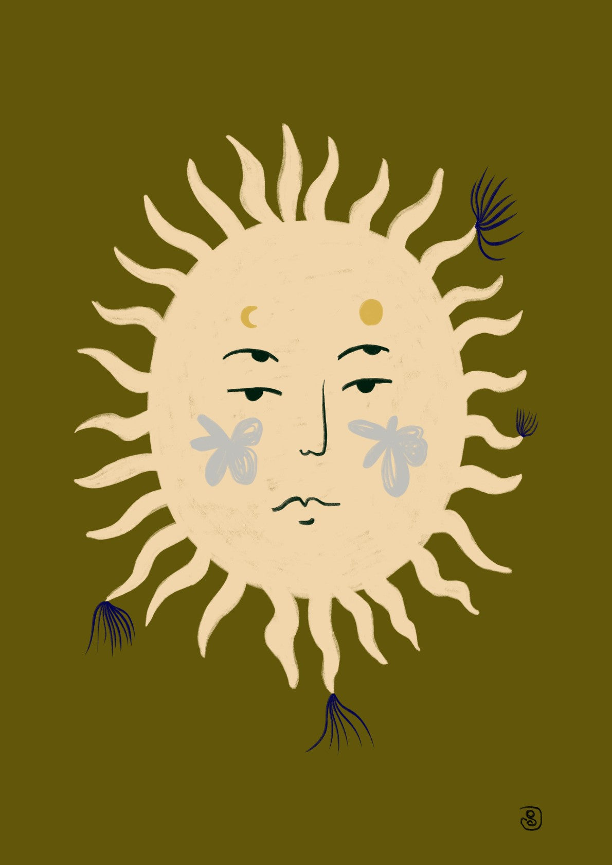 Sun's Serene Face