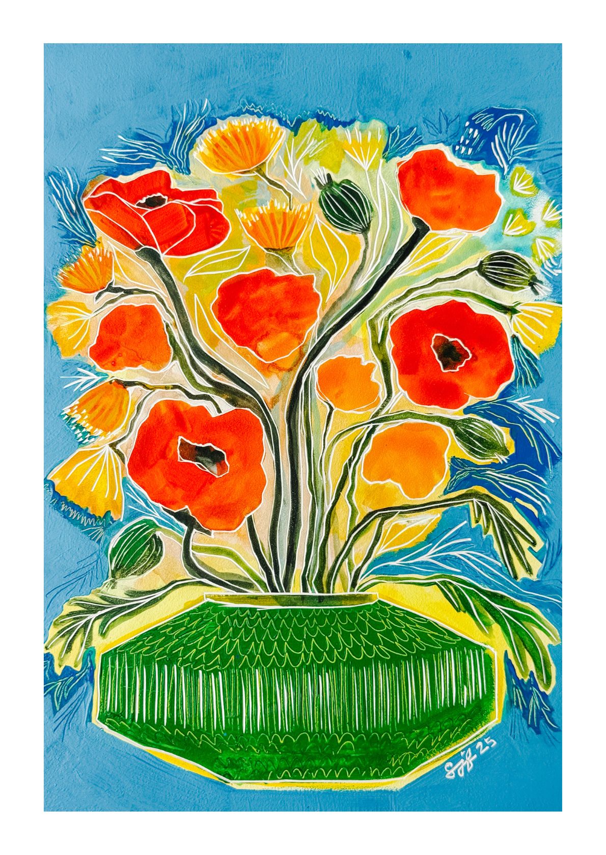 Farverige Blomster