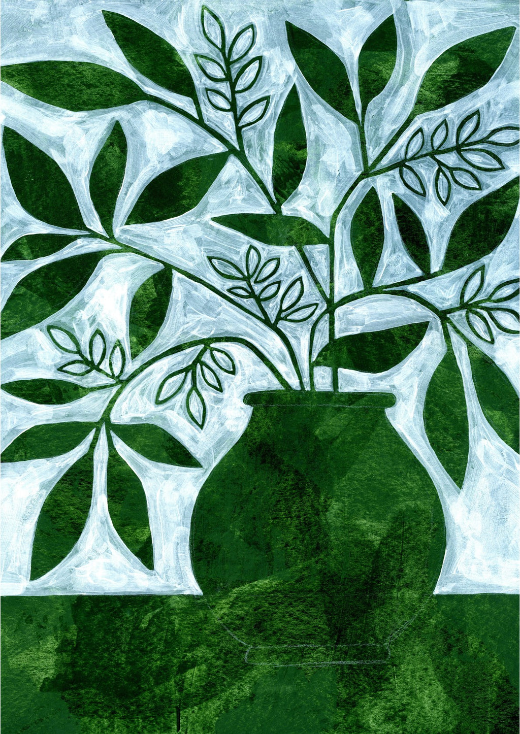 Green Leaves Still Life