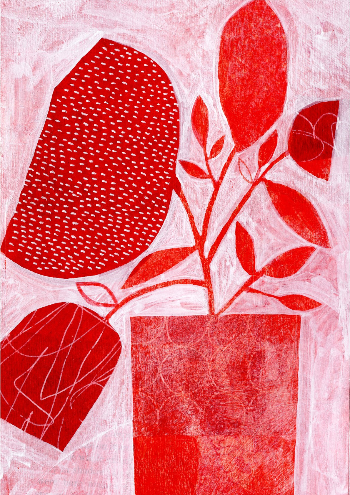 Red Floral Vase