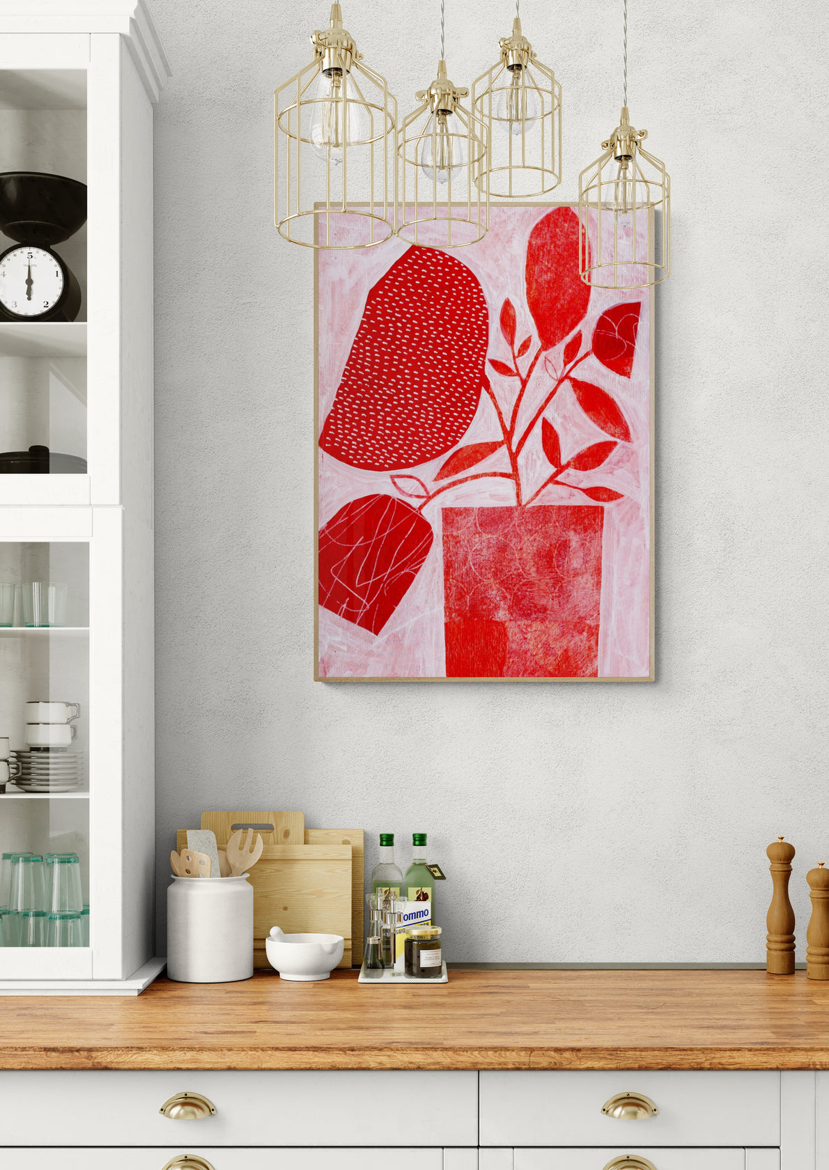 Red Floral Vase