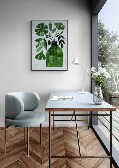 Abstract Green Floral