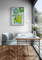 Abstract Daisy Green Blue