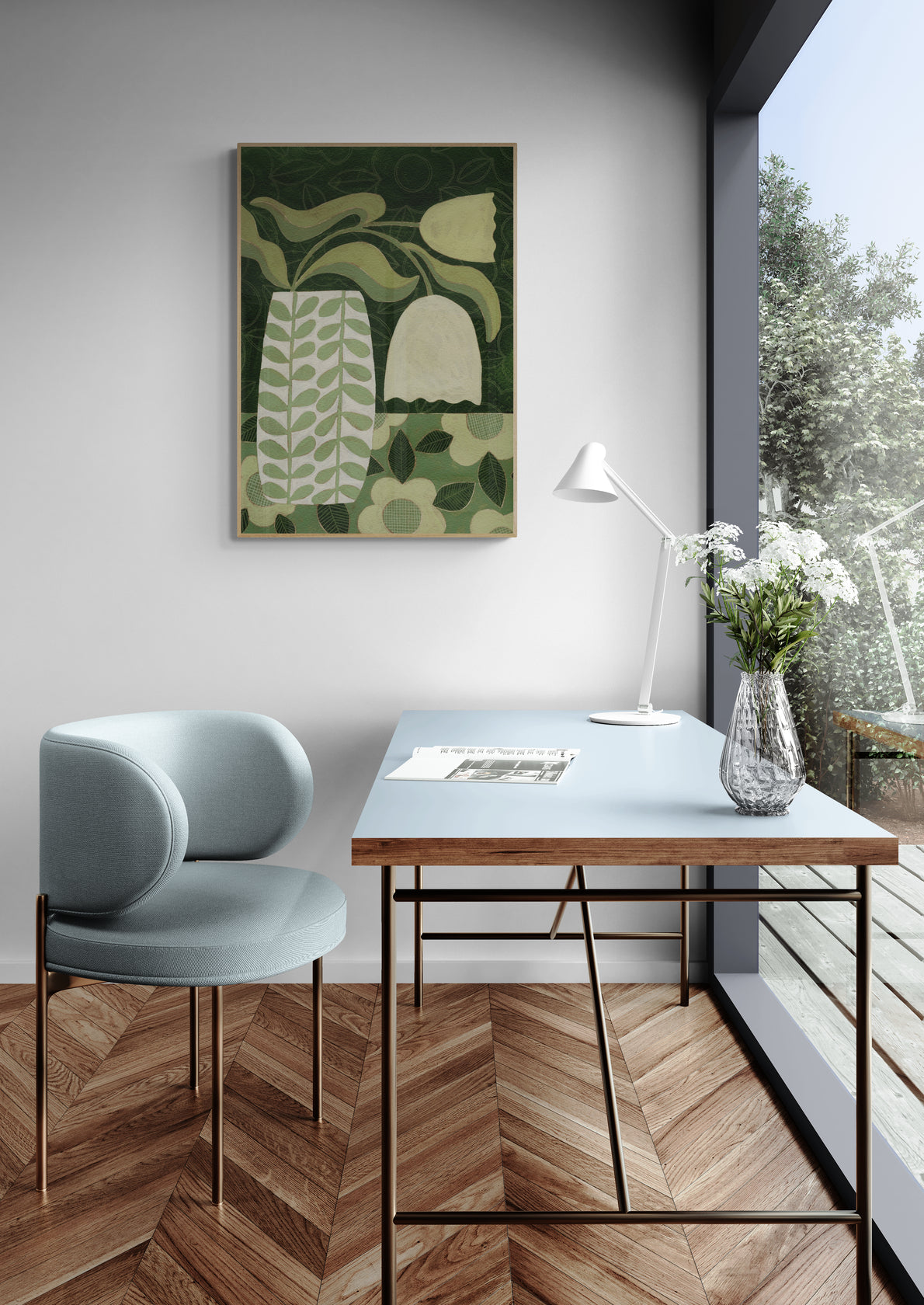 Green Tulip Still Life