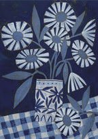 Stylized Flowers In A Decorative Vase