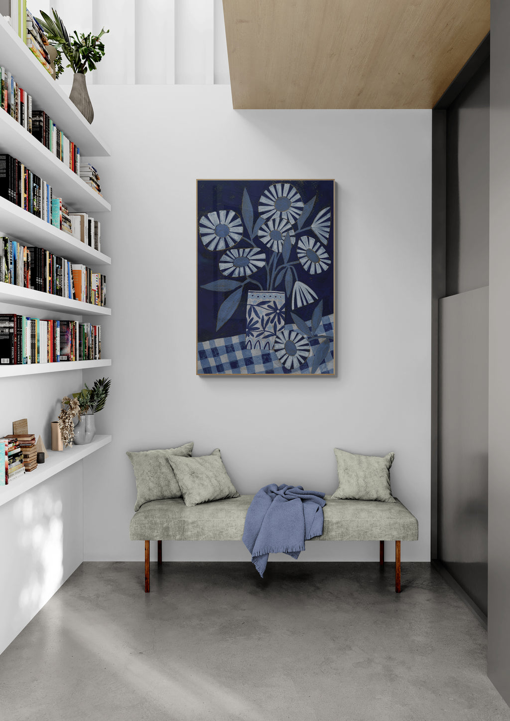 Stylized Flowers In A Decorative Vase
