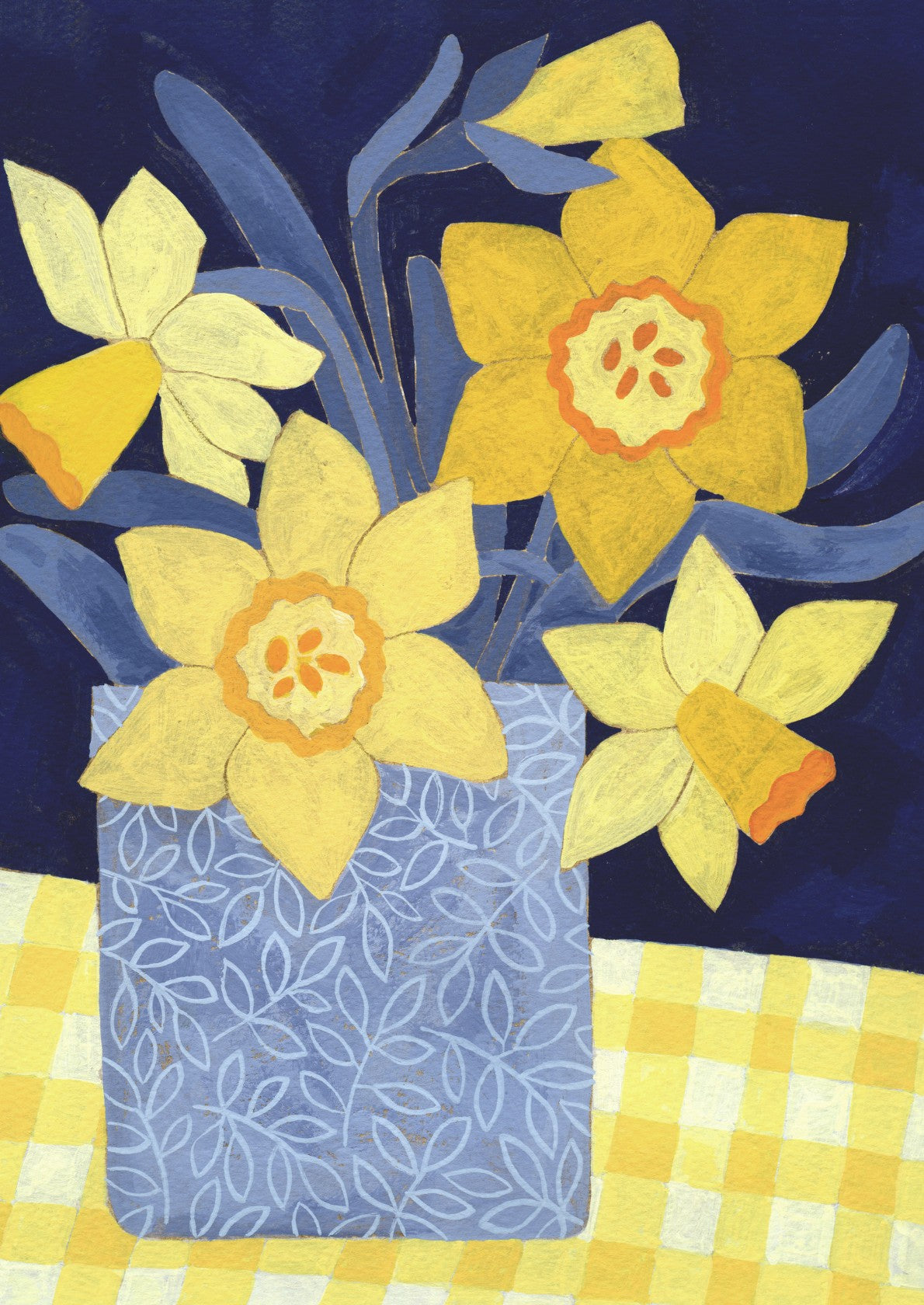 Daffodils With Yellow Gingham