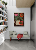 Red Poppies In A Mug