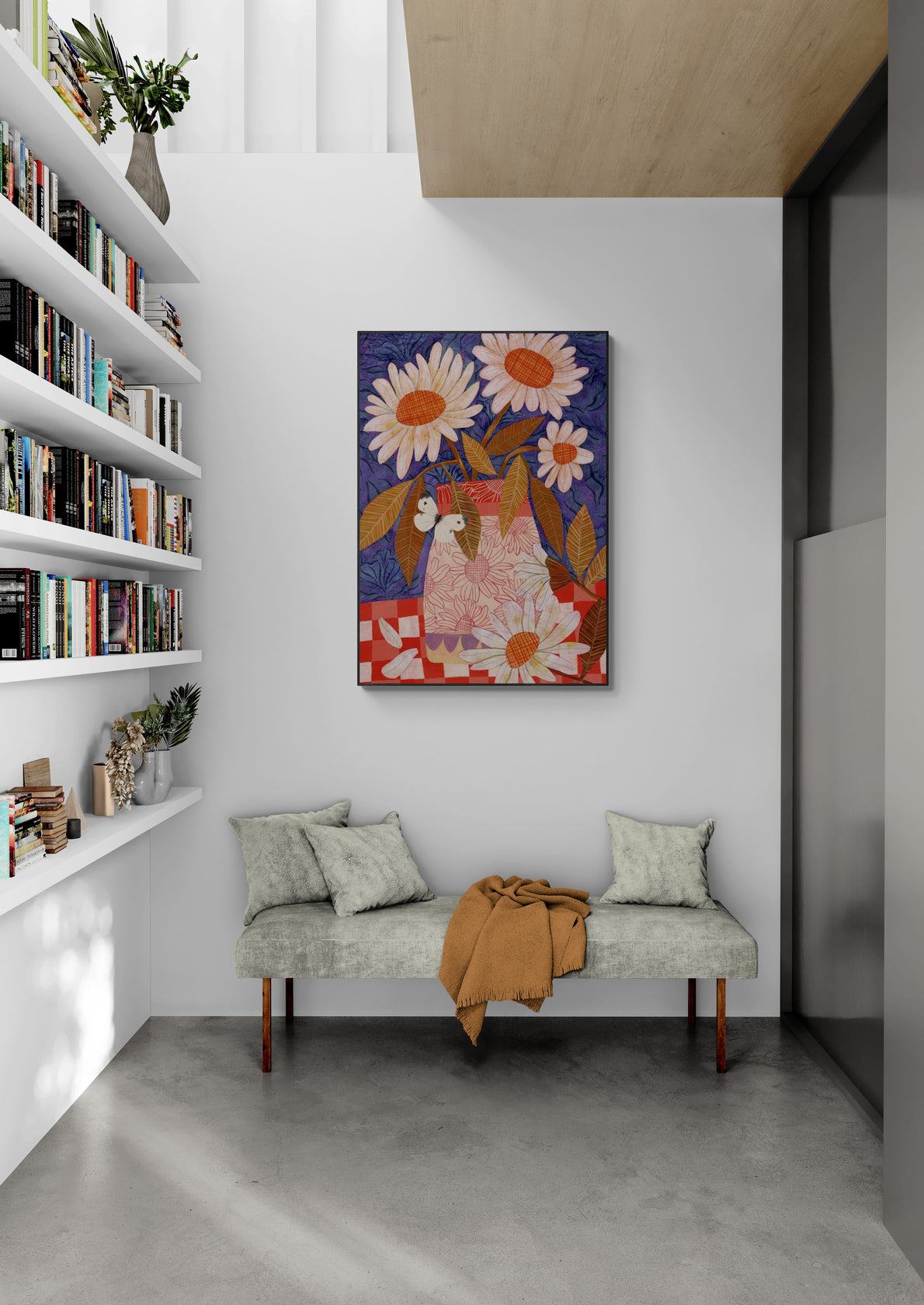 Daisies In A Patterned Vase