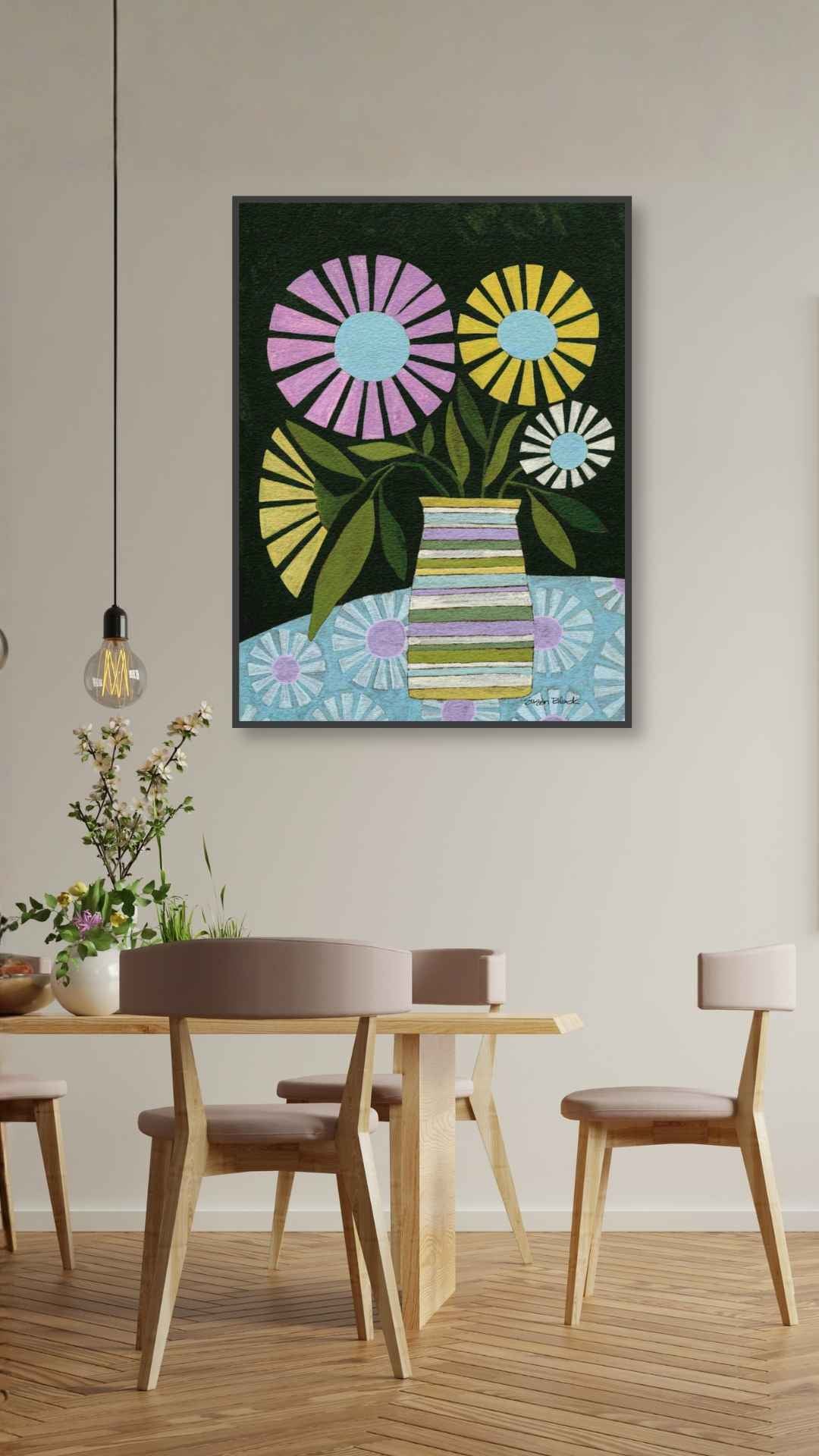 Pastelfarvet marguerit