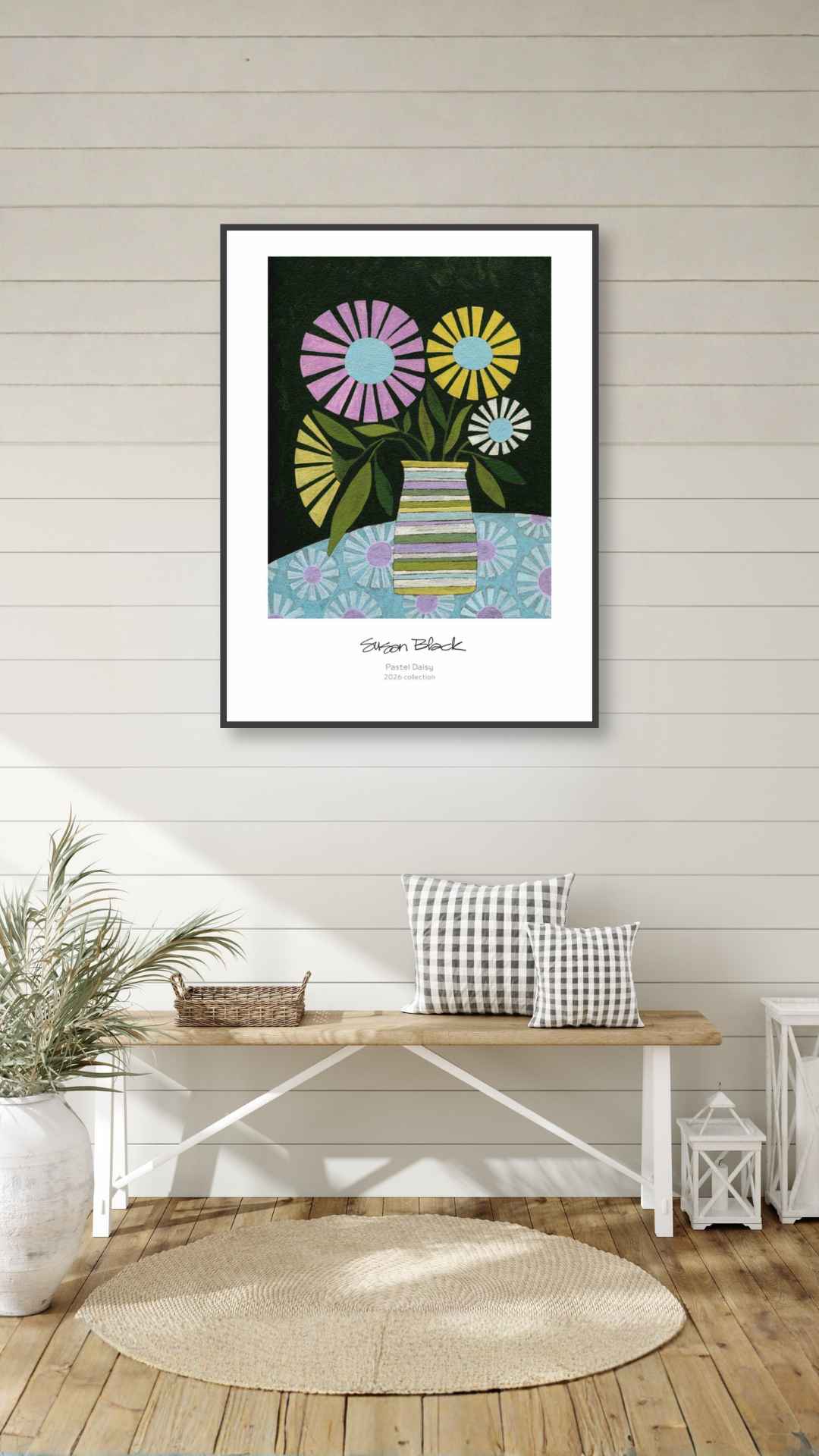 Pastelfarvet marguerit