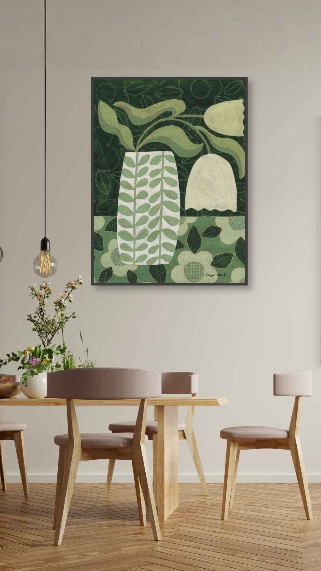 Moderne grøn tulipan