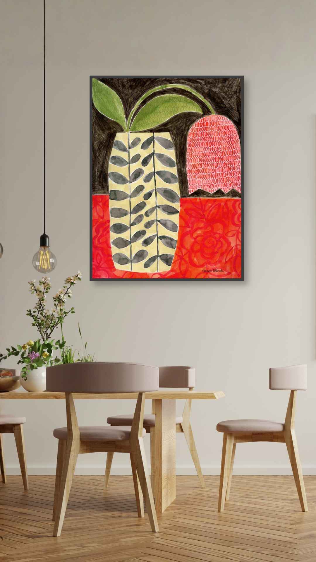 Moderne rød tulipan