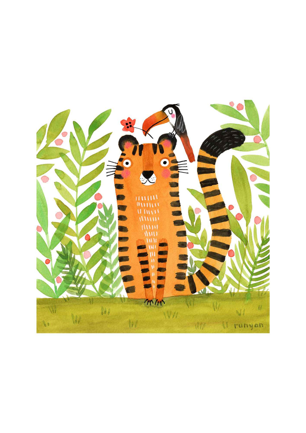 Tiger med toucan