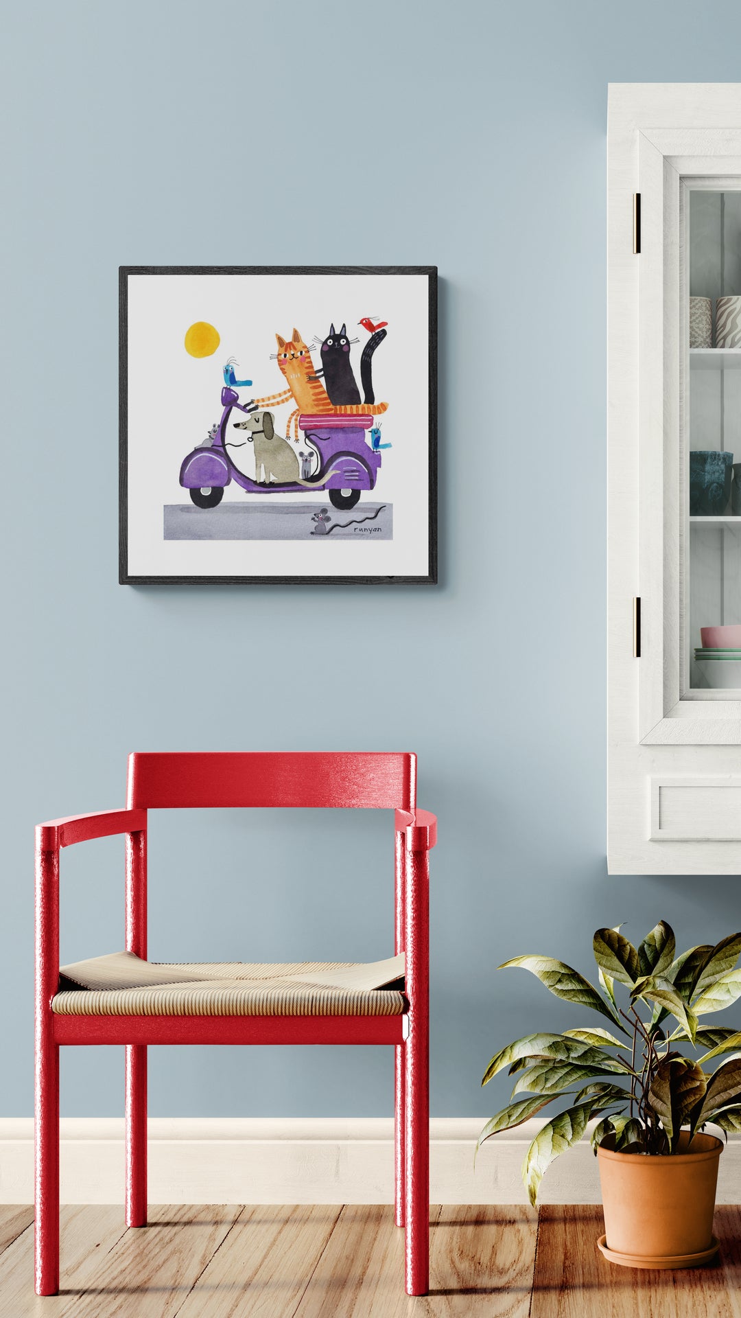 Kæledyr på scooter