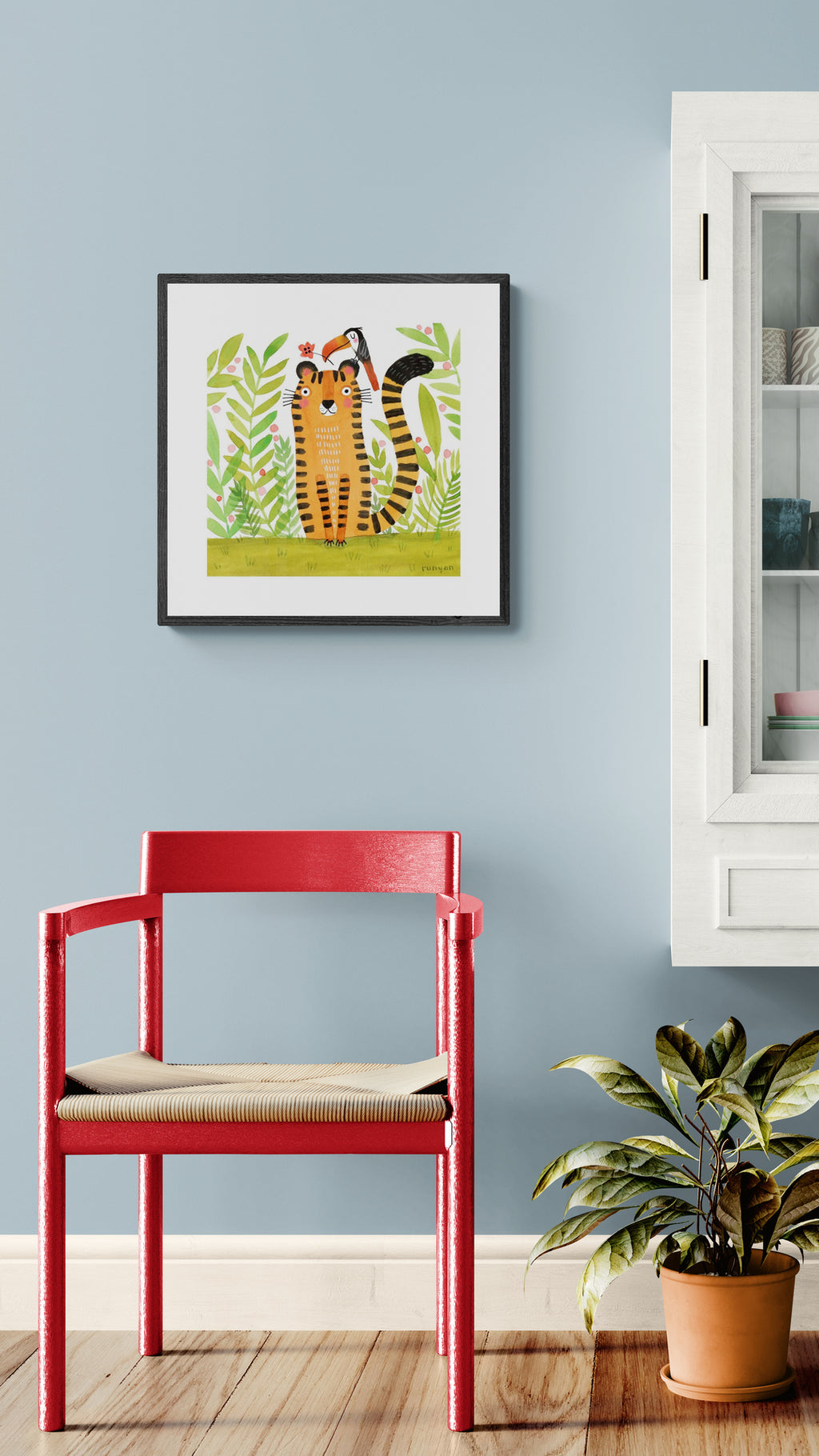 Tiger med toucan