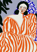 Kvindelig figur i kjole