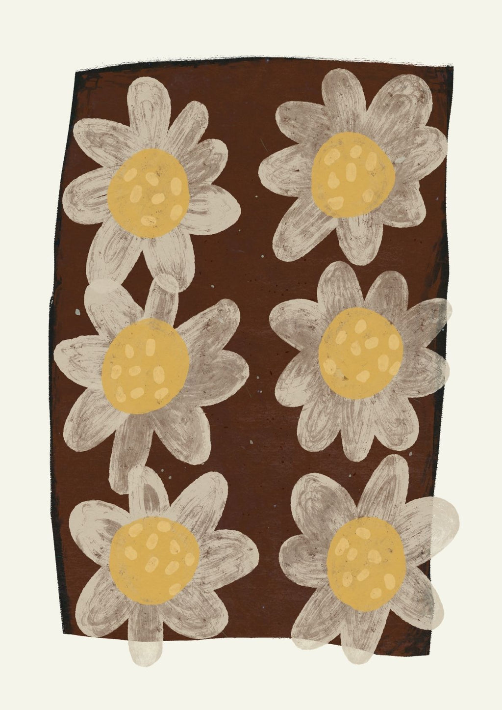 Blomsterplakat med margueritter