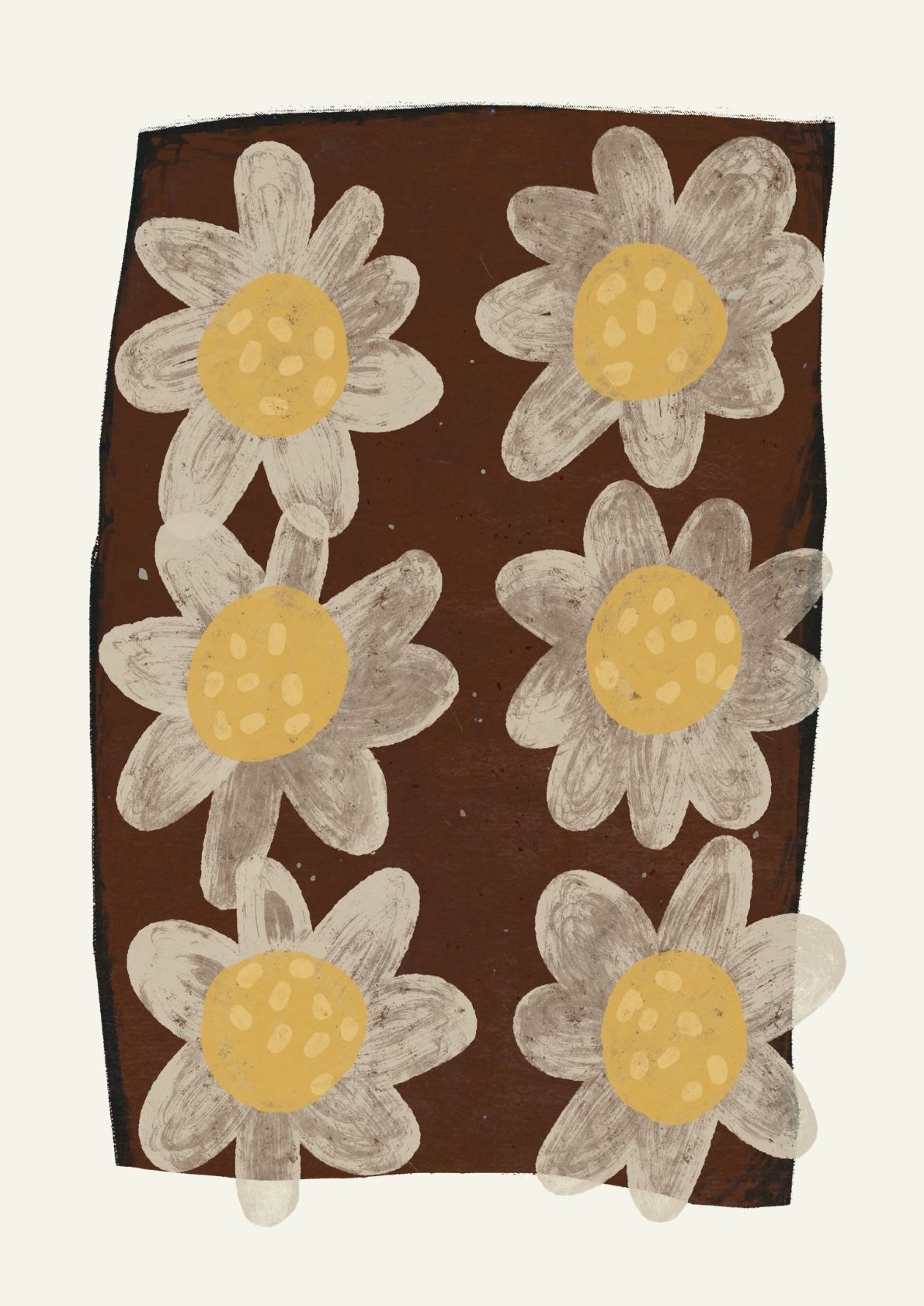 Blomsterplakat med margueritter