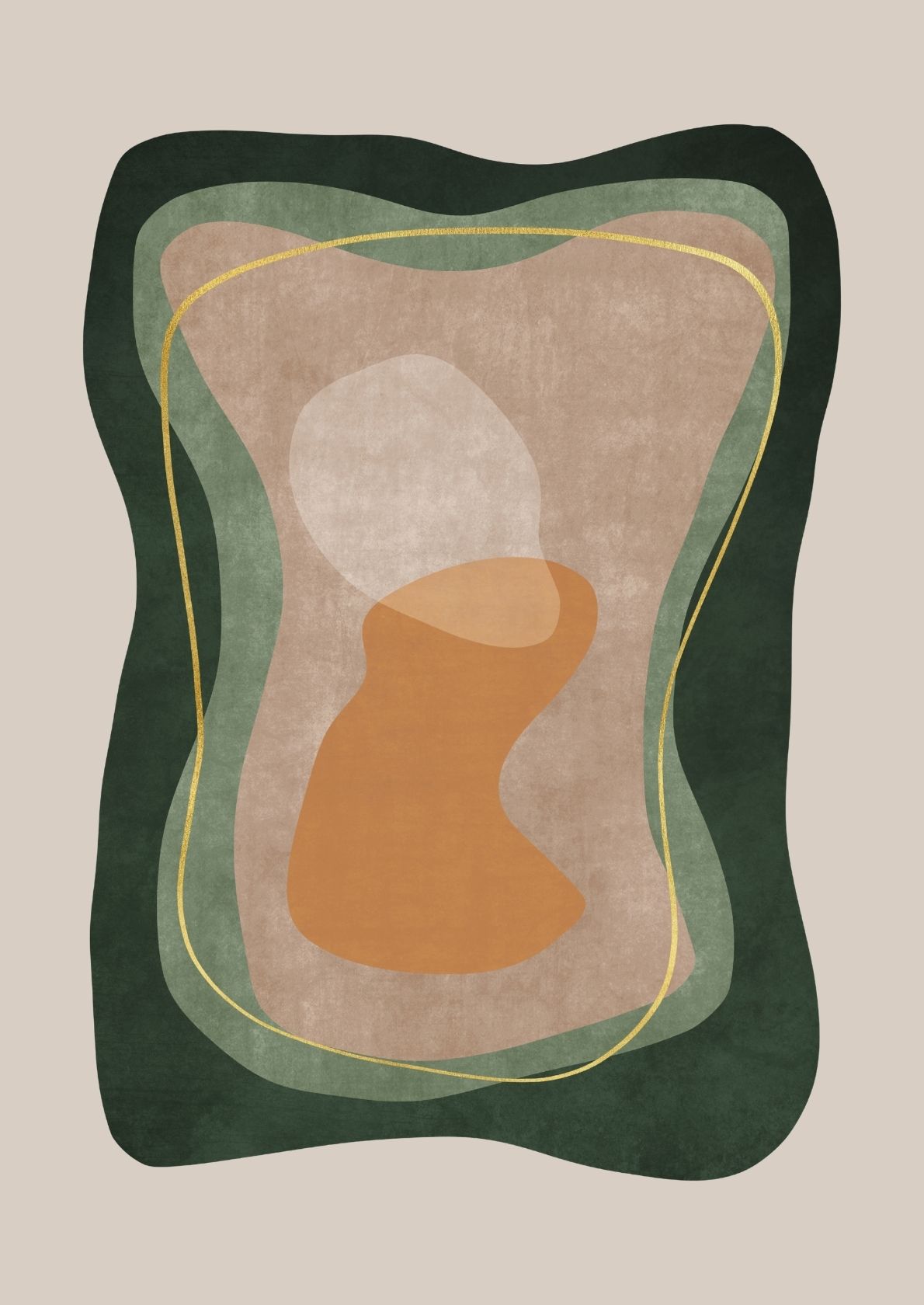 Abstrakt form i farver