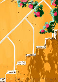 Trappe med blomster