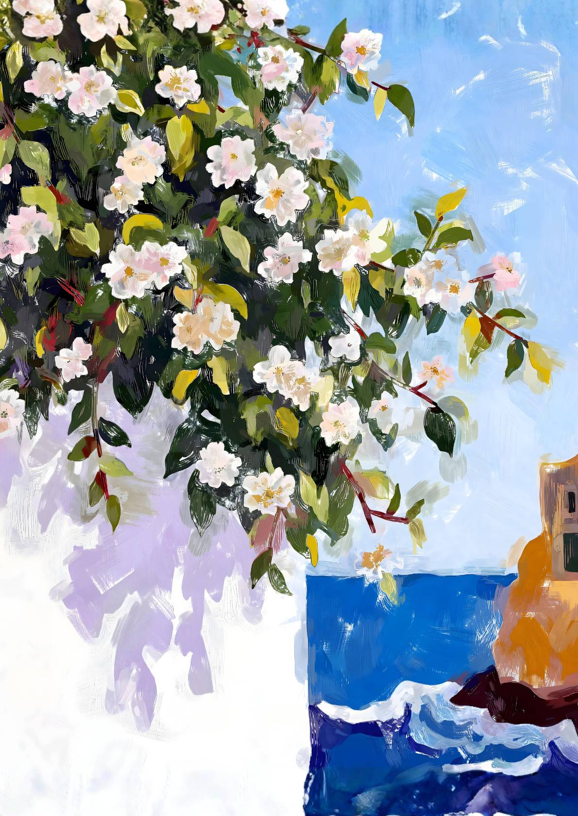 Blomster ved havet