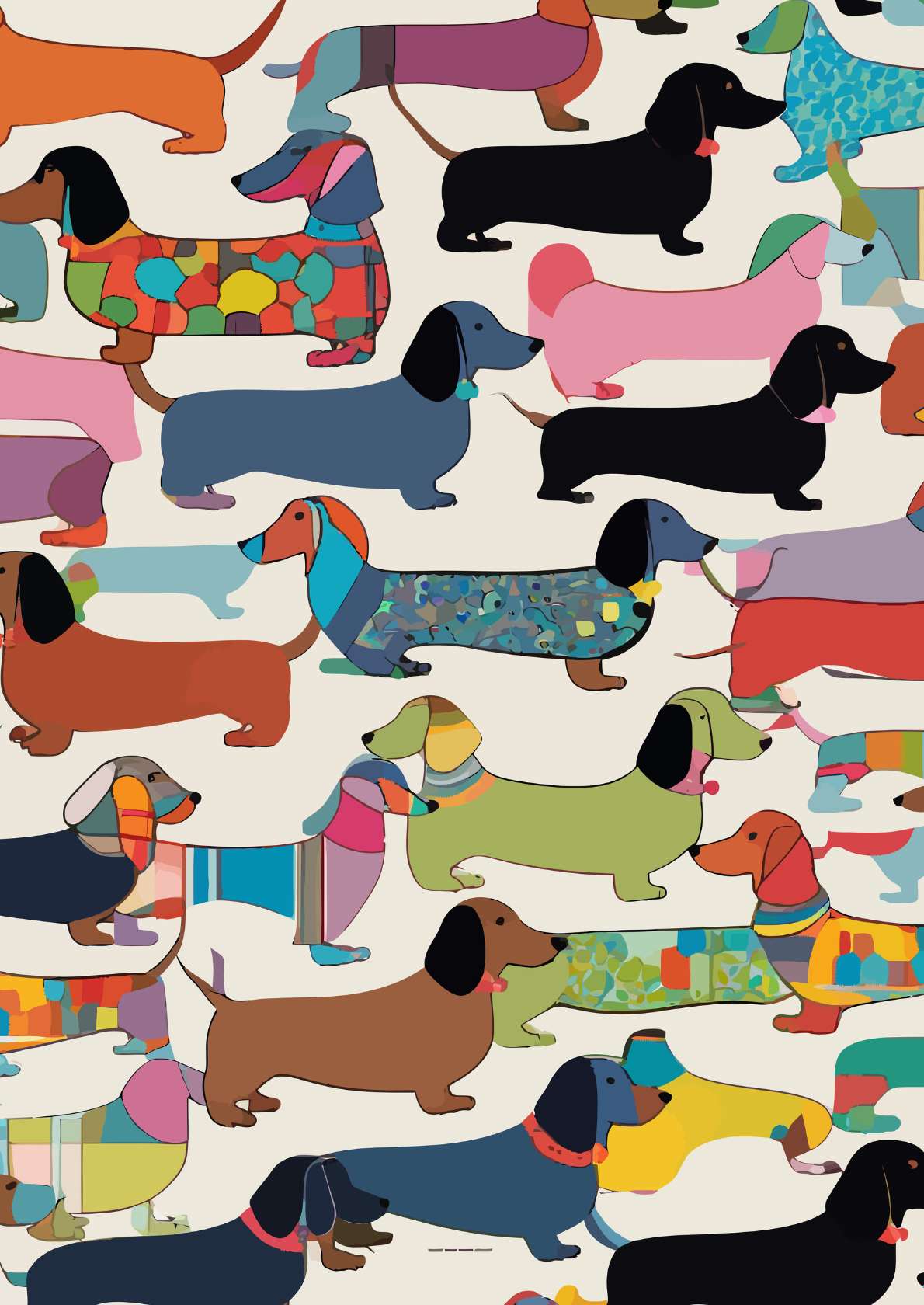 Dachshund Mosaik