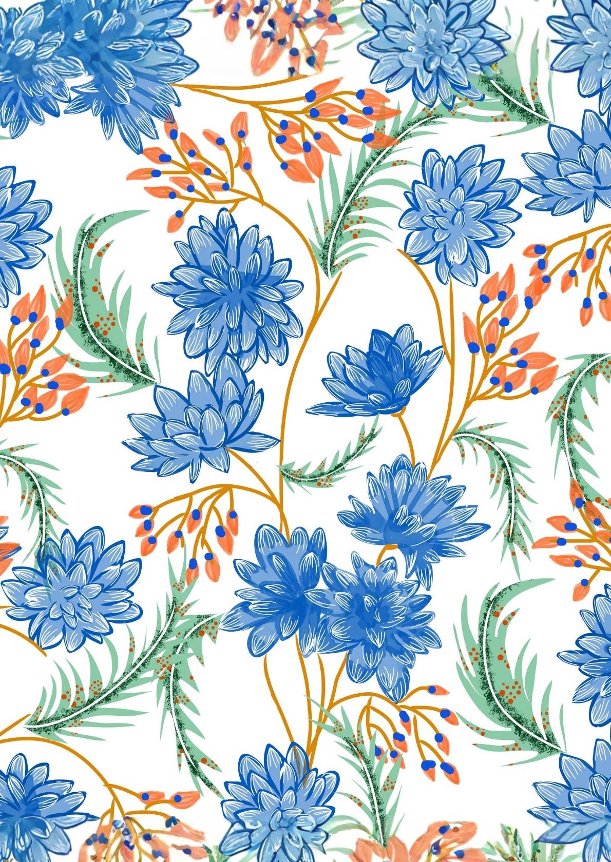 Blå blomster