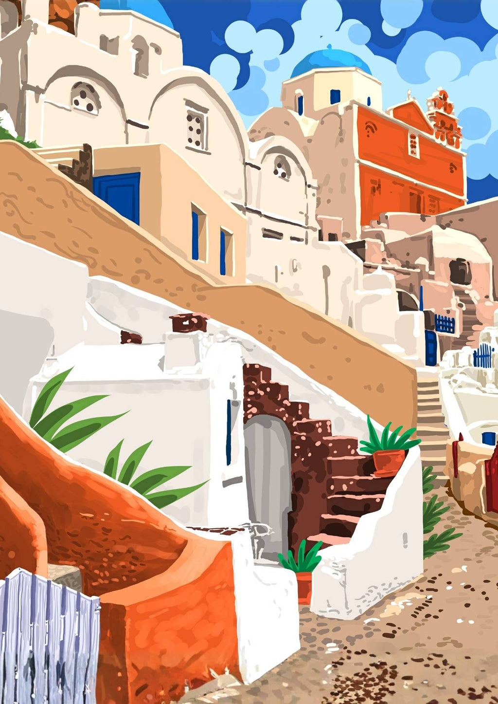 Bjerghus i Santorini