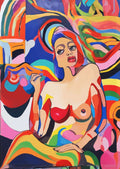 Farverig figur