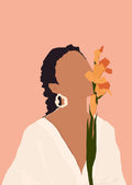Kvinde med blomst