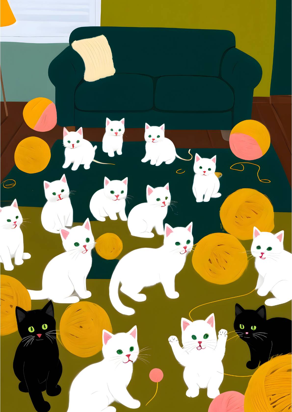 Katte på Gulvet