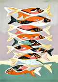Farverige Fiskestime