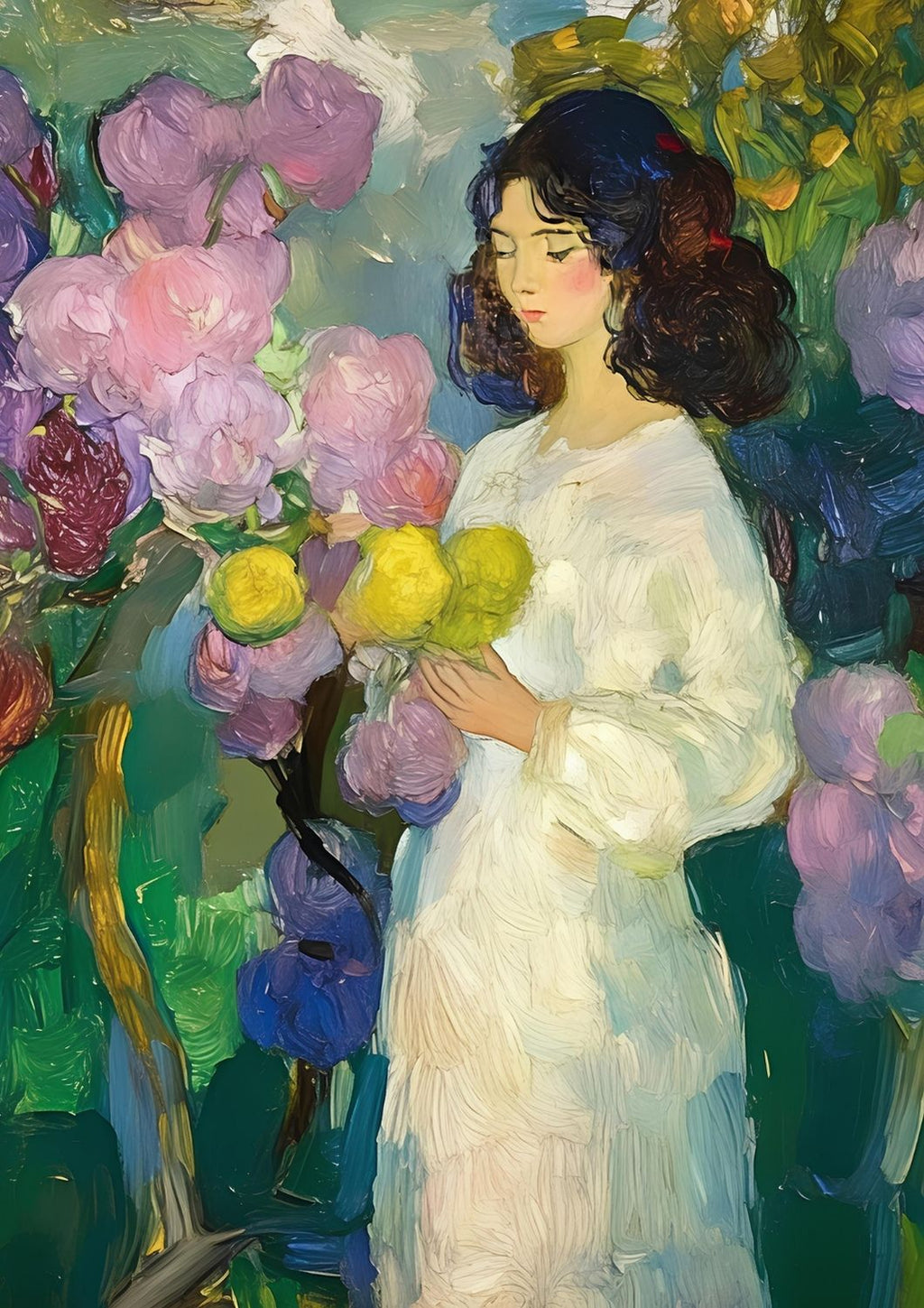 Pigen med blomster