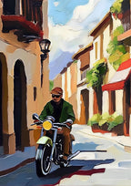 Manden på motorcykel