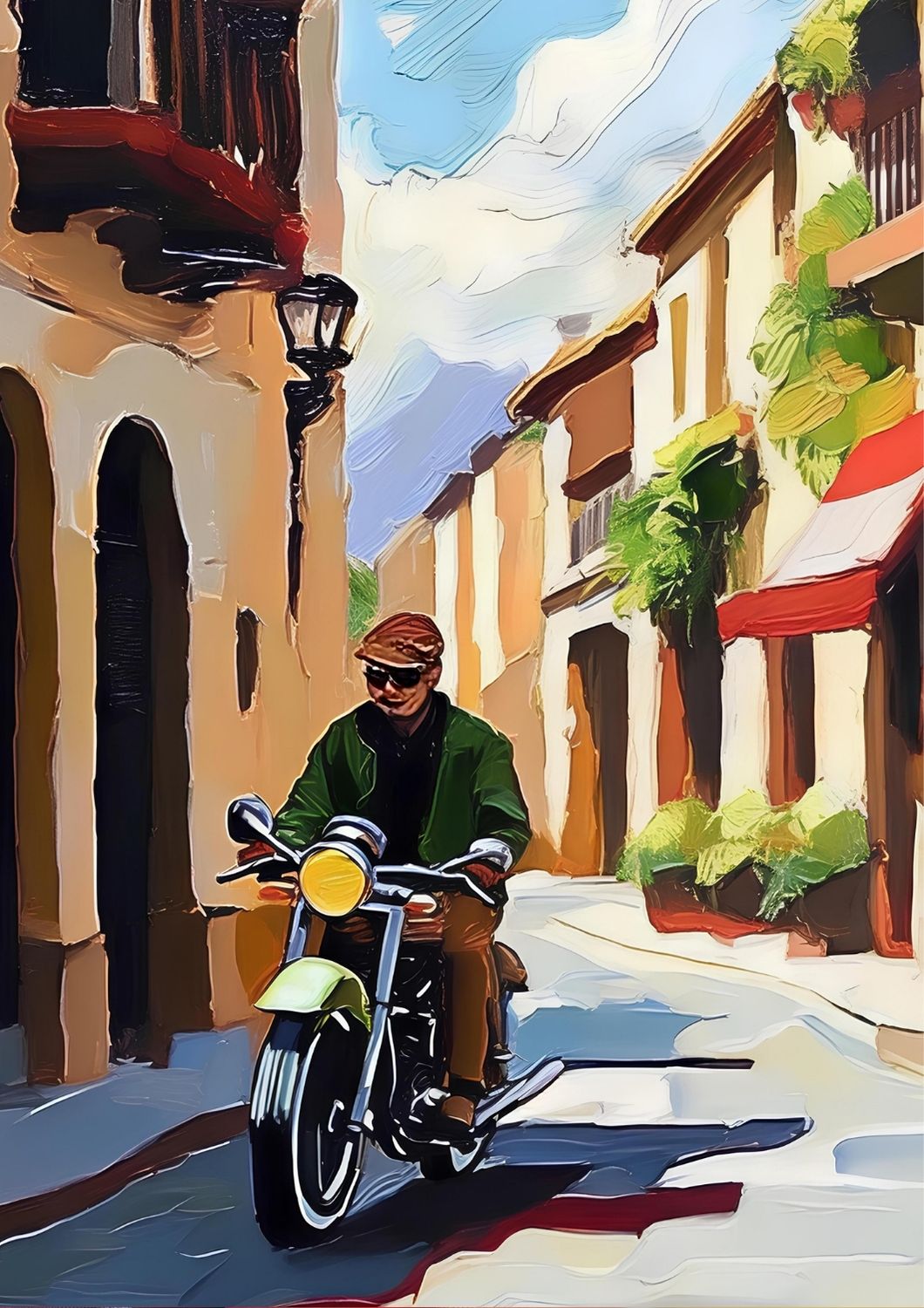 Manden på motorcykel