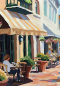 Udenfor caféen