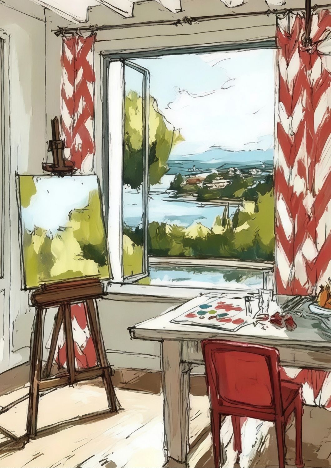 Kunstnerens arbejdsrum