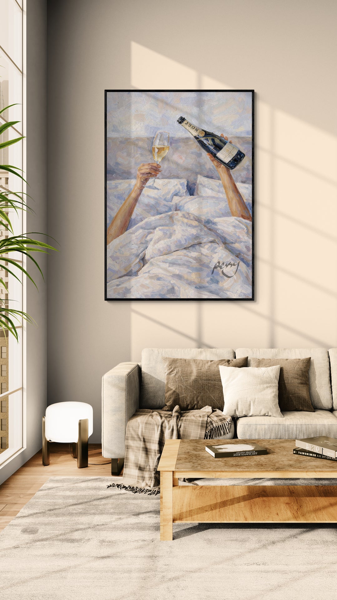 Champagne i seng