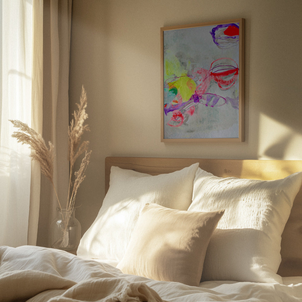 Farverig kunstplakat