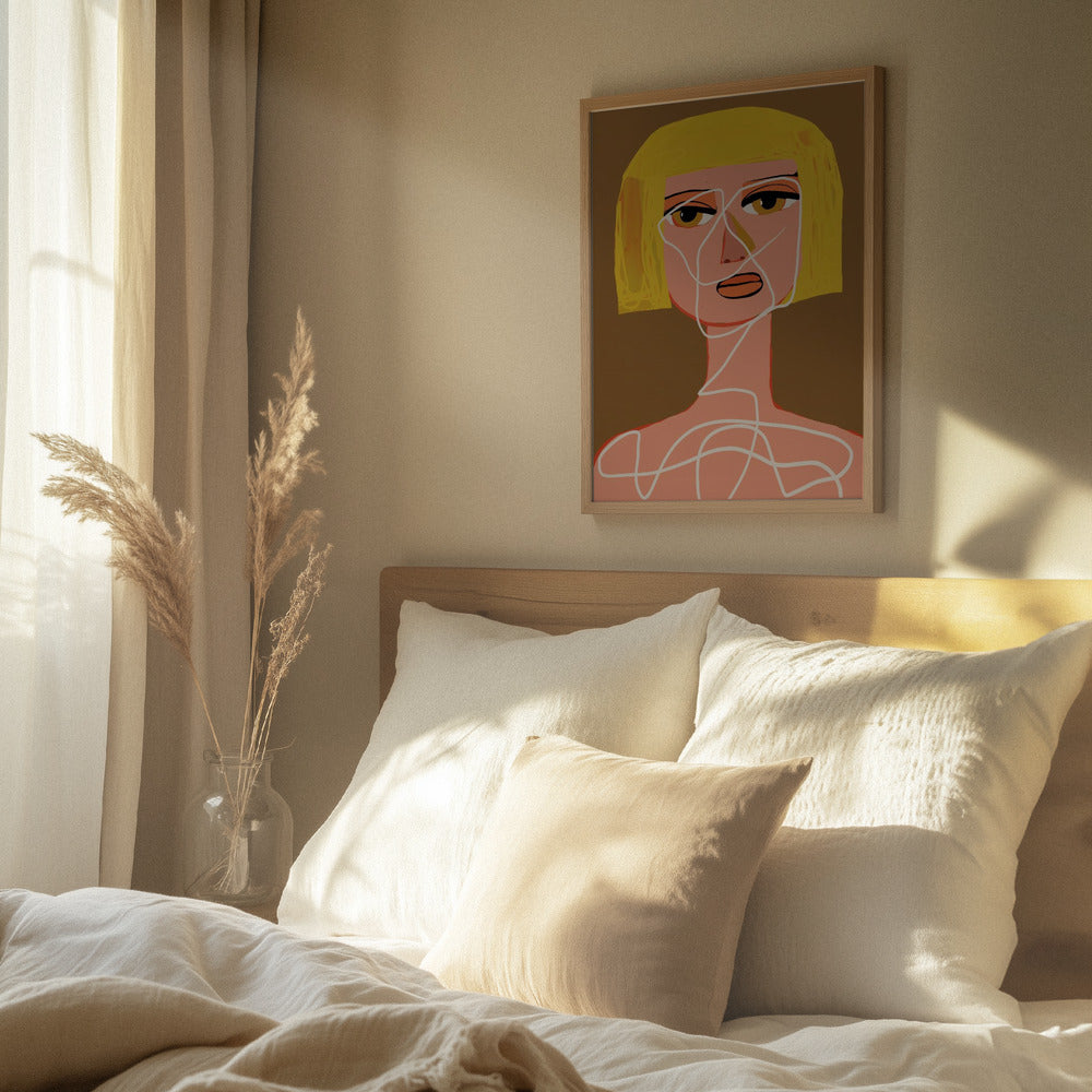 Abstrakt blond kvinde