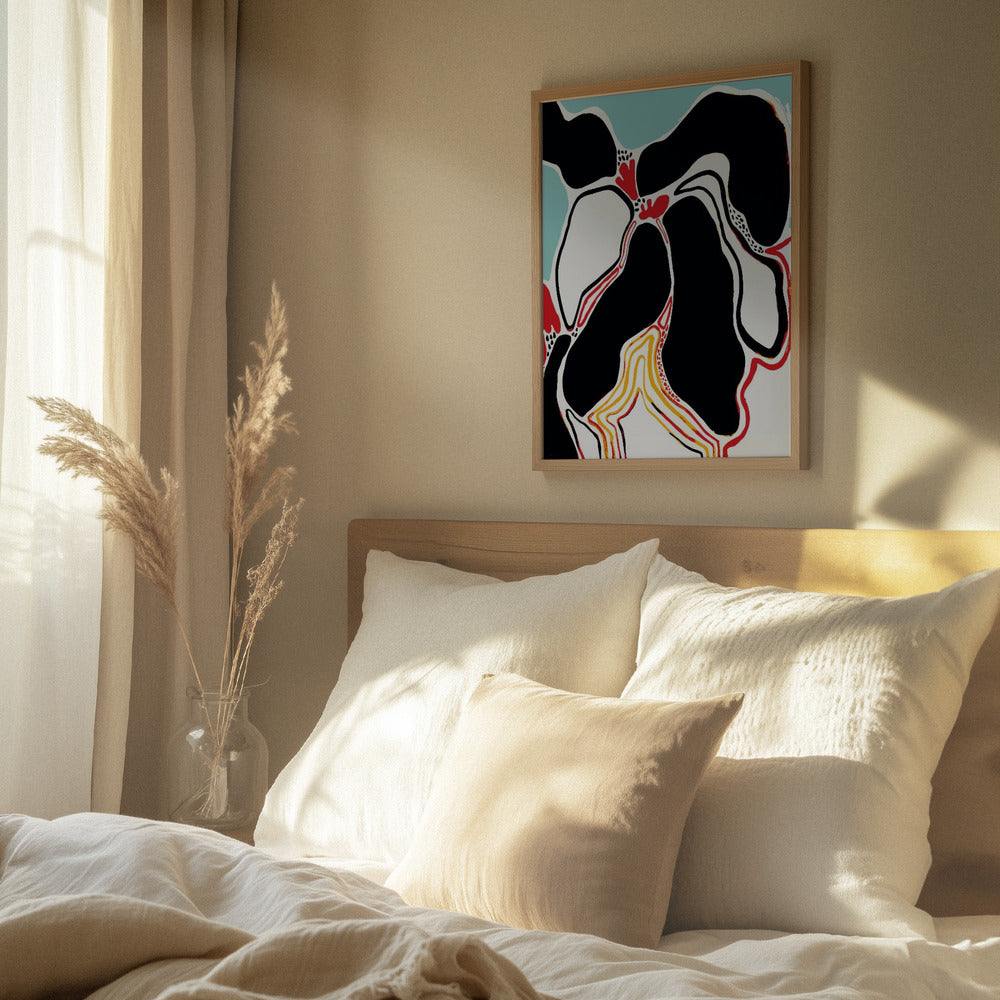 Farverig grafisk kunst