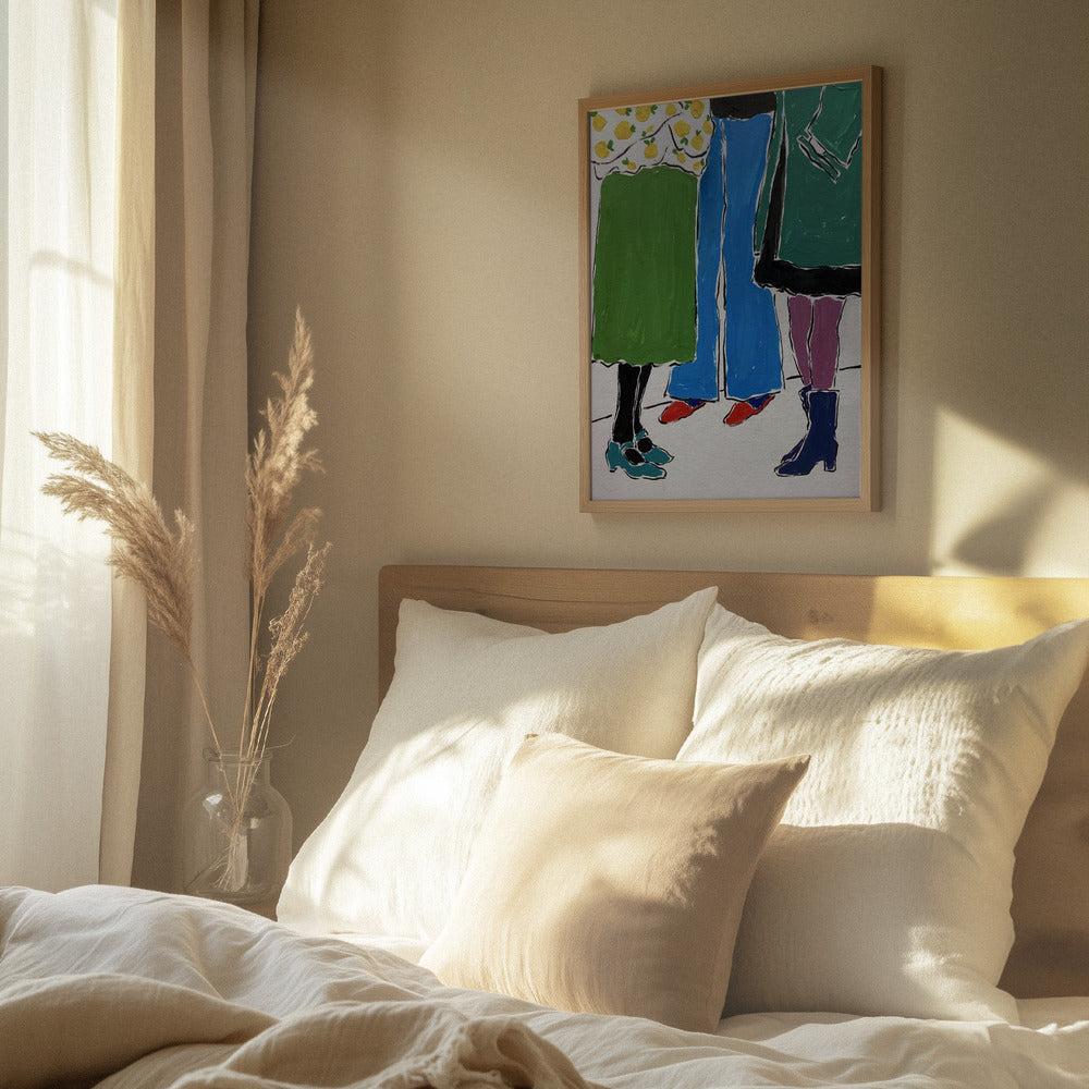 Farverige sko i fokus