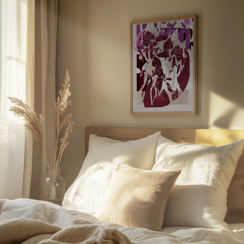 Lilla blomsterplakat