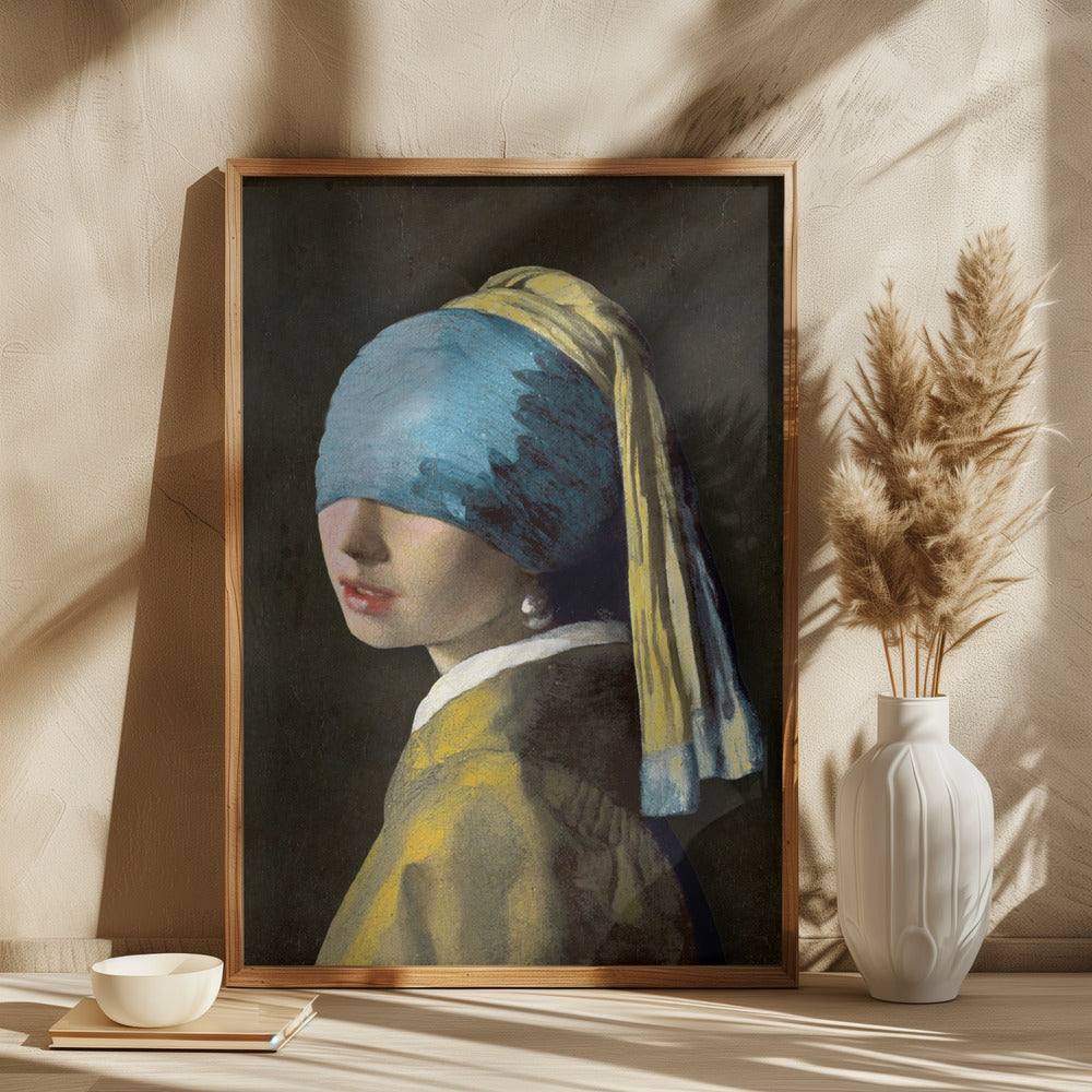 Kvinde med blåt tørklæde