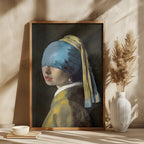 Kvinde med blåt tørklæde