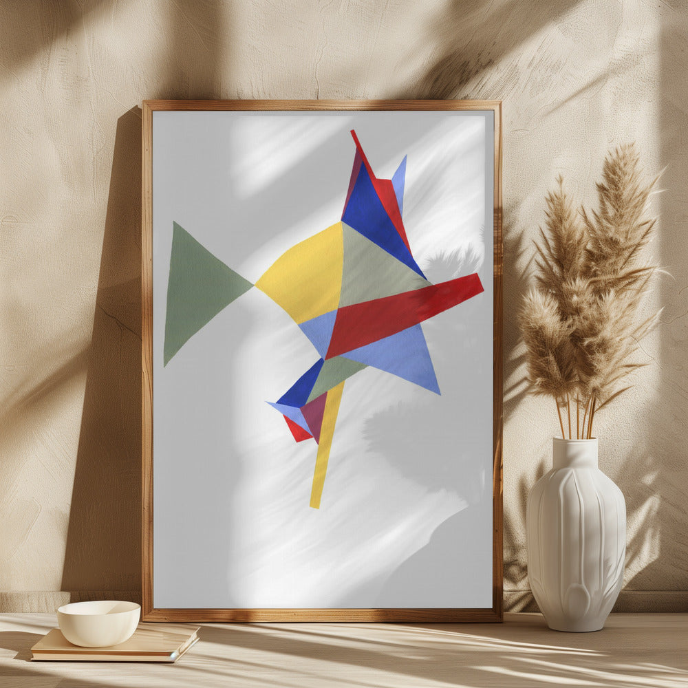 Farverige geometriske former